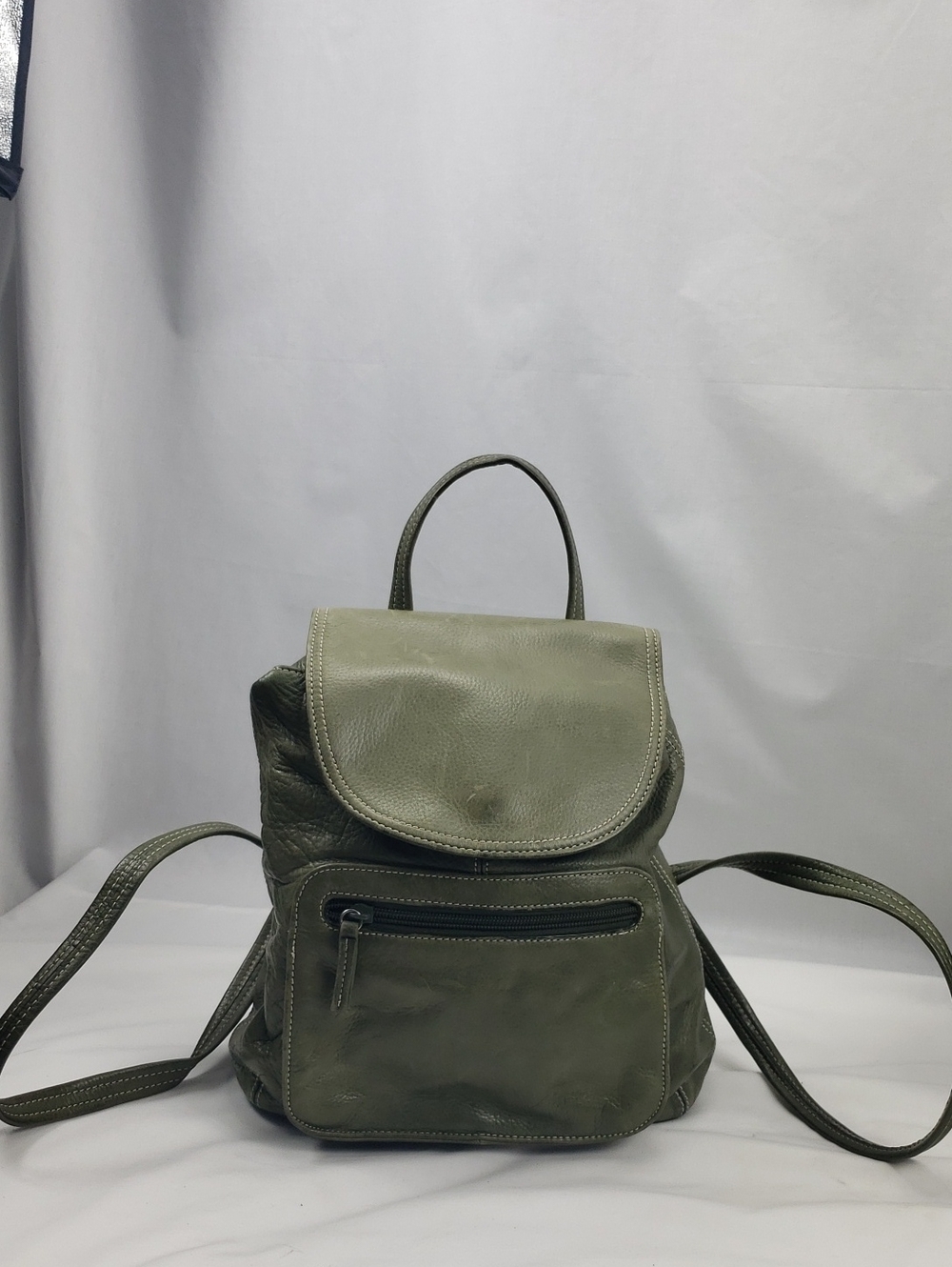 Tignanello Olive Green Medium Size Backpack Purse